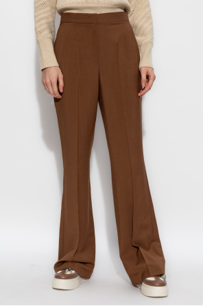 Fendi Flared crease-leg trousers