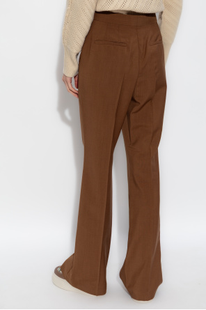 Fendi Flared crease-leg trousers