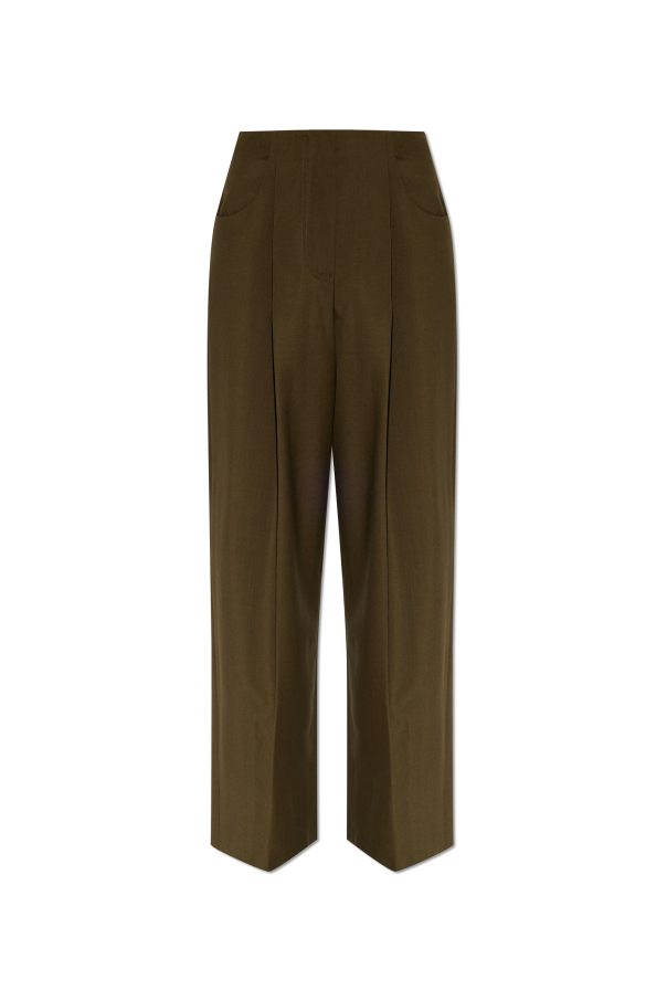 Wool trousers with pleats od Fendi