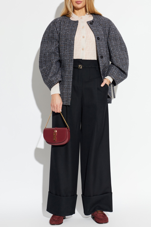 Fendi Wool wide-leg trousers