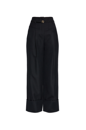 Wool wide-leg trousers