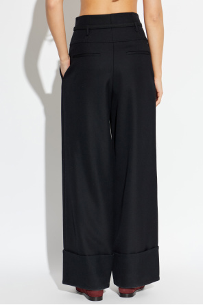Fendi Wool wide-leg trousers