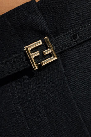 Fendi Wool wide-leg trousers