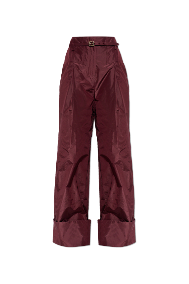 Loose-Fit Silk Trousers od Fendi