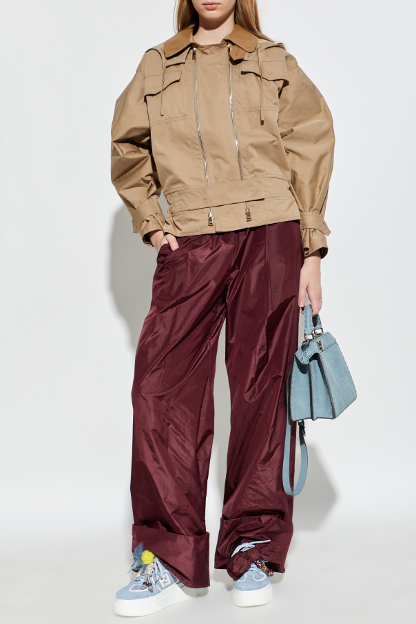 Fendi Loose-Fit Silk Trousers