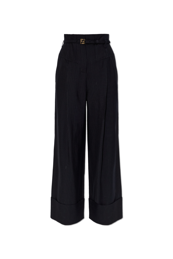 Wool pinstripe trousers od Fendi