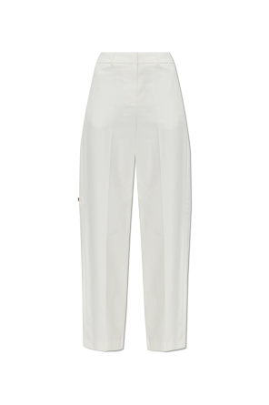 Cotton wide-leg trousers