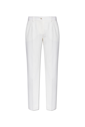 Wool trousers with a crease