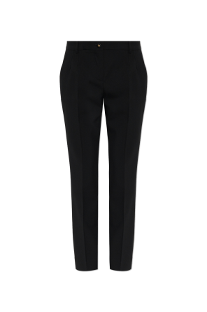Wool pleated trousers