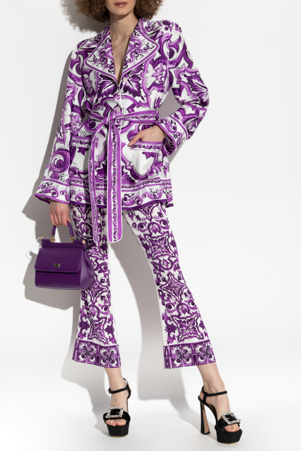 Dolce & Gabbana Jedwabne spodnie