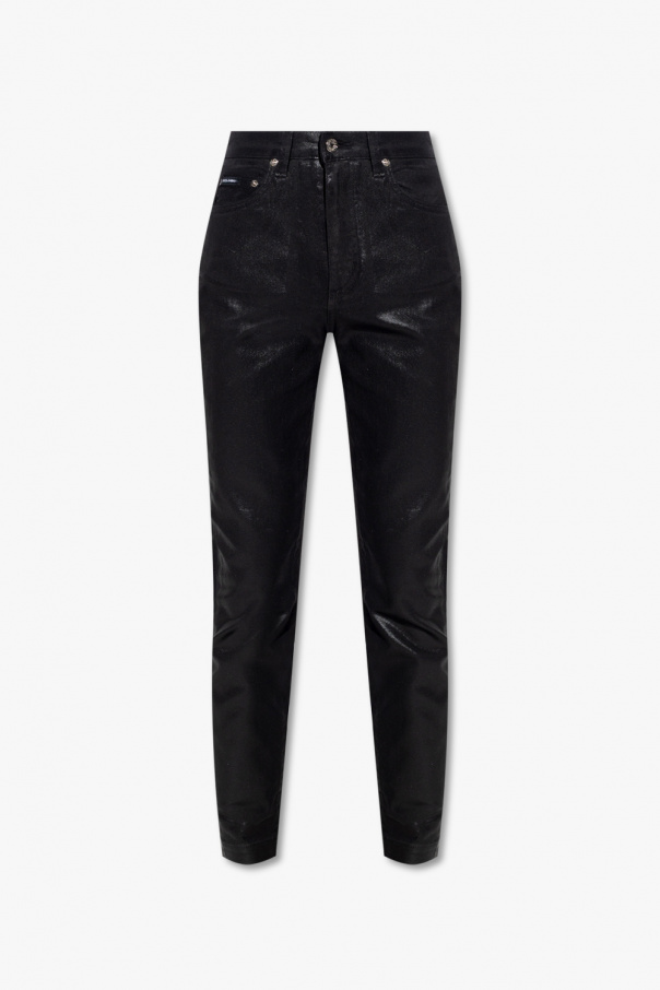 Dolce 4-14 & Gabbana ‘Audrey’ waxed jeans