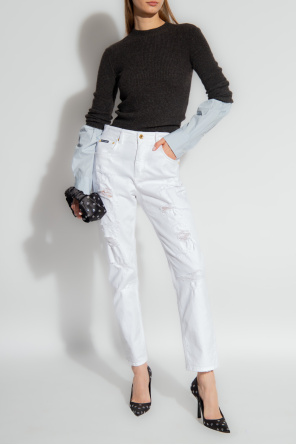 Dolce & Gabbana WHITE Boyfriend jeans