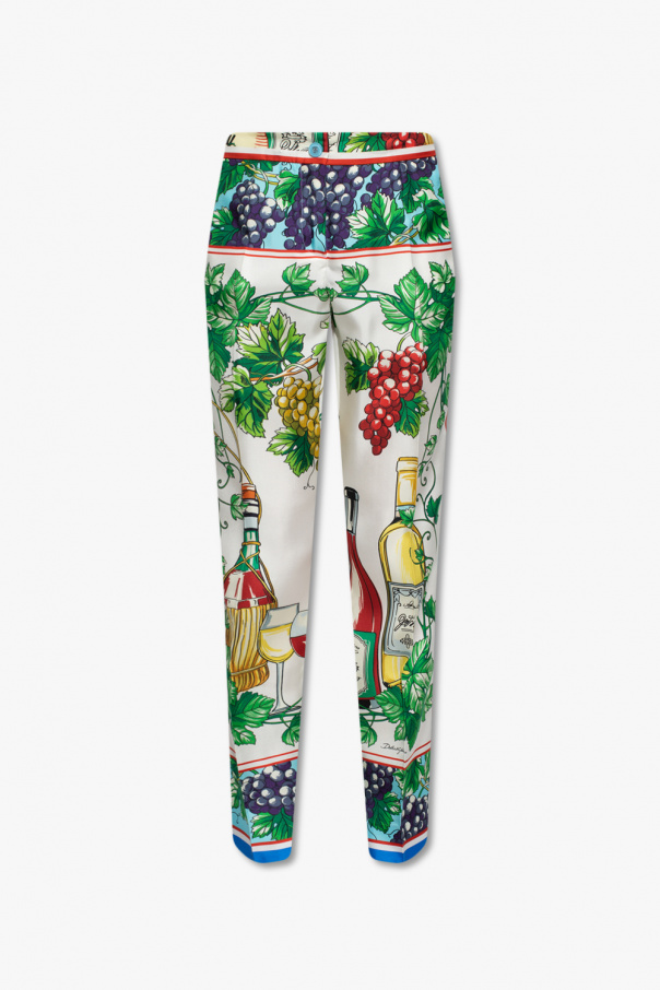 Dolce & Gabbana KOBIETY TOPY BODY Silk pleat-front trousers