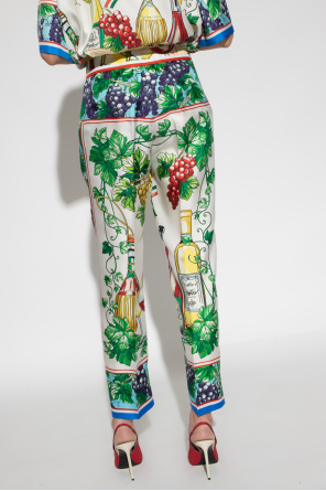 Dolce & Gabbana Silk pleat-front trousers