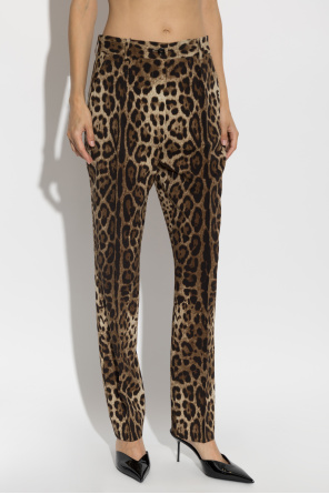 Dolce & Gabbana Wool pants with animal motif
