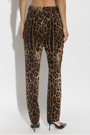 Dolce & Gabbana Wool pants with animal motif
