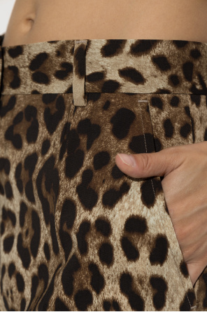 Dolce & Gabbana Wool pants with animal motif
