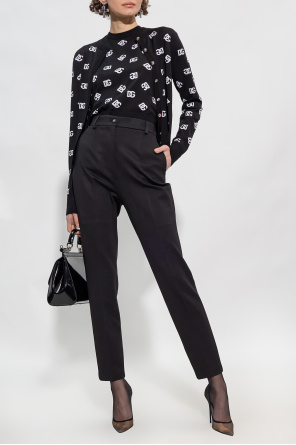 Pleat-front trousers od Rosa Dolce & Gabbana Kurtki jeansowe