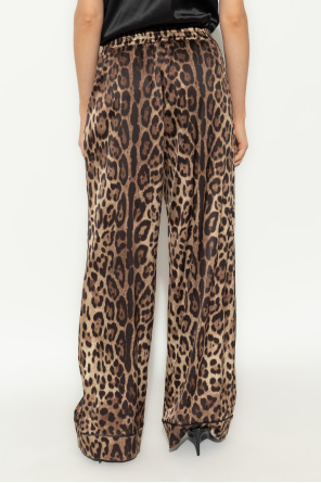 Dolce & Gabbana Seidenhose mit Tiermotiv