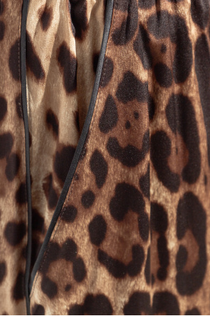 Dolce & Gabbana Seidenhose mit Tiermotiv