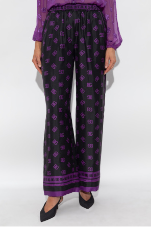 Dolce & Gabbana Seidenhose mit Monogramm