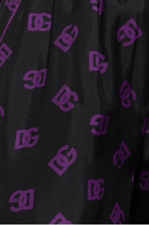 Dolce & Gabbana Seidenhose mit Monogramm