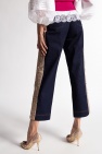 Dolce & Gabbana NAVY BLUE Jeans with decorative appliqué