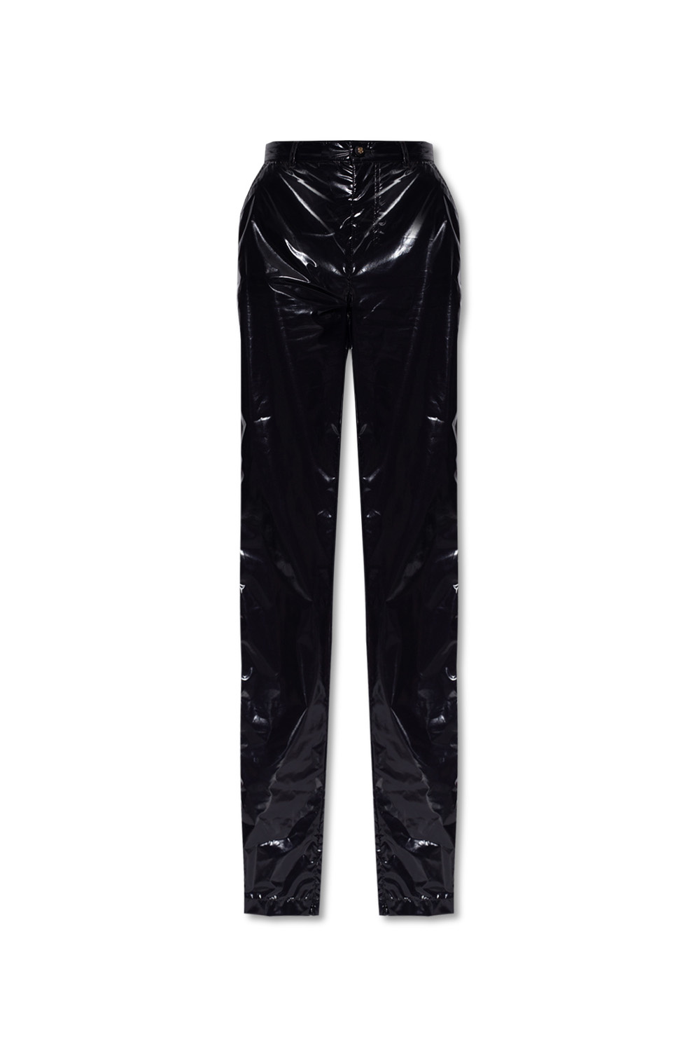 Dolce & Gabbana Vinyl trousers with draping