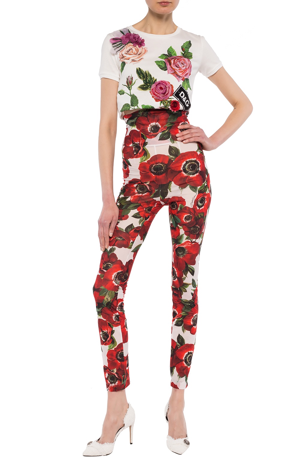 Dolce & Gabbana Floral-printed leggings | Women's Clothing | Vitkac