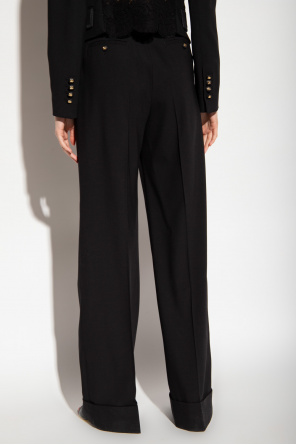 the vista dress Wool pleat-front trousers