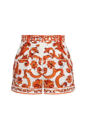 Shorts with "majolica" print od Dolce & Gabbana