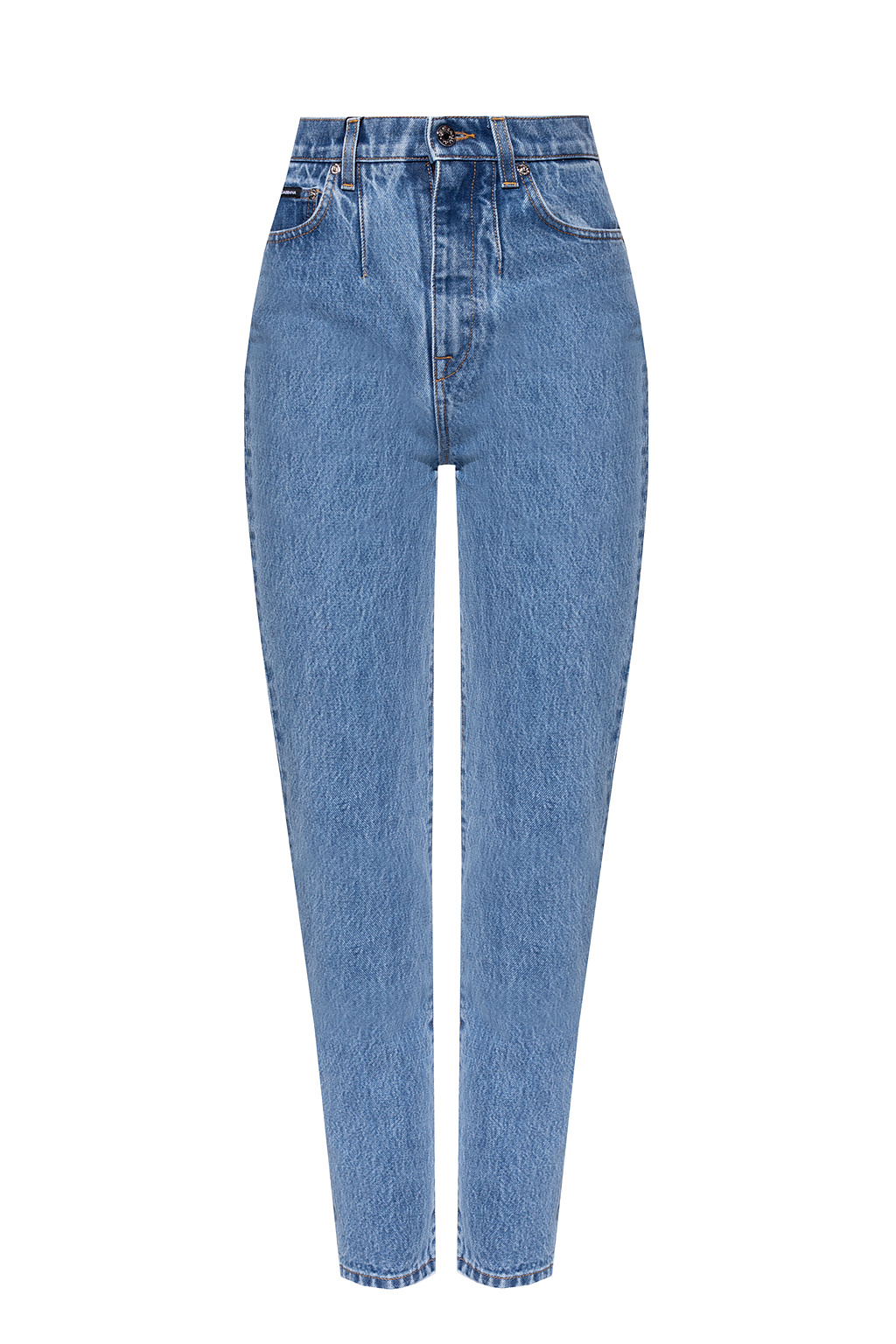 dolce waisted gabbana rhinestone embellished logo cardholder item High-waisted jeans