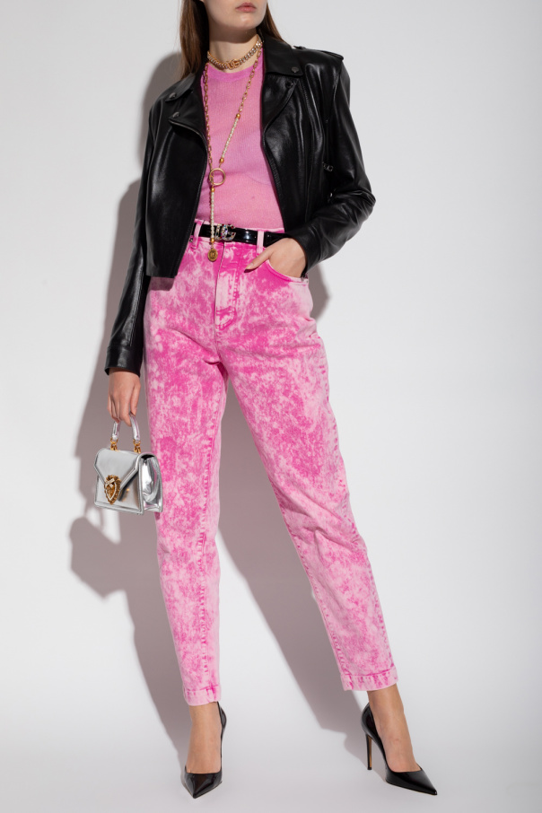 Dolce & Gabbana Teeservice mit Zebra-Print Schwarz ‘Amber’ jeans