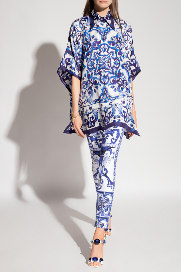 Italy Dolce & Gabbana Man Bermuda Shorts ‘Grace’ patterned jeans