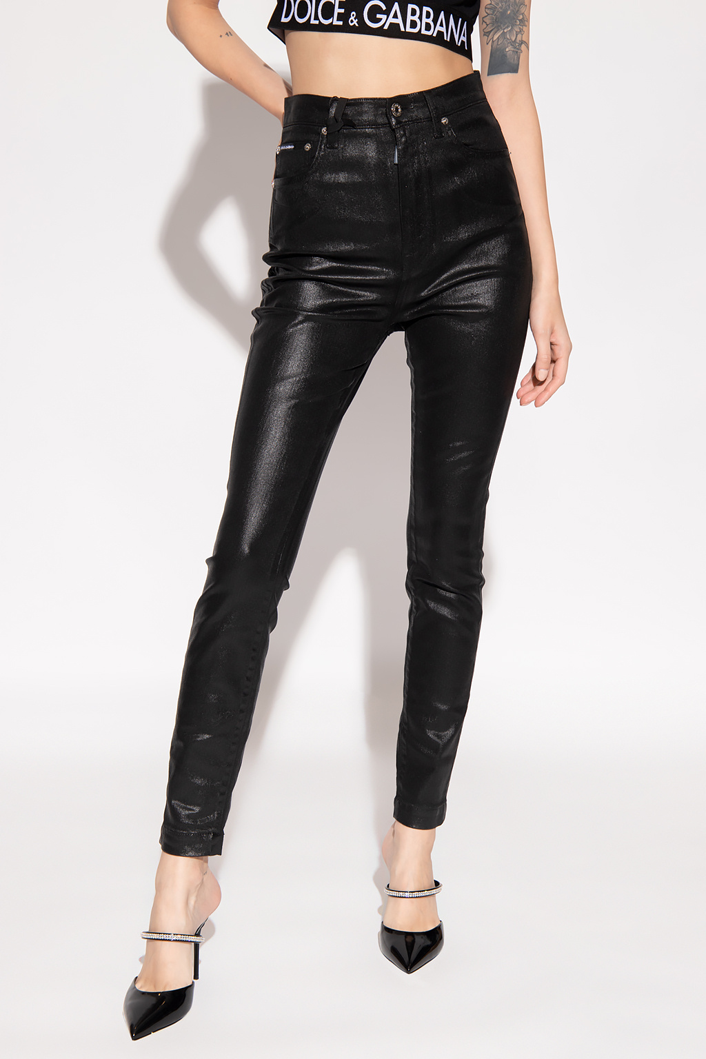 Dolce & Gabbana ‘Grace’ waxed jeans