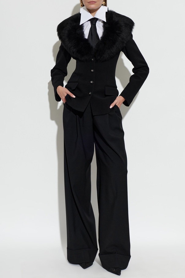 Dolce & Gabbana Wool Pleated Trousers