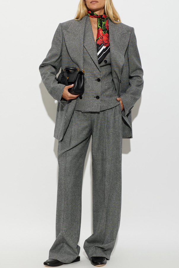 Dolce & Gabbana Wool trousers with a checked pattern