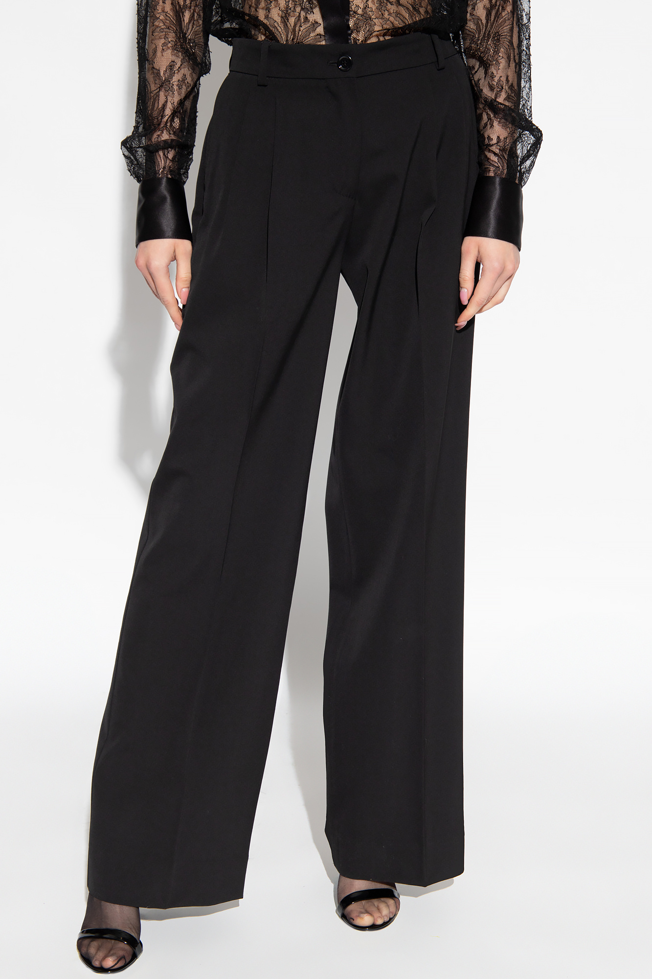 Dolce & Gabbana Wool pleat-front trousers