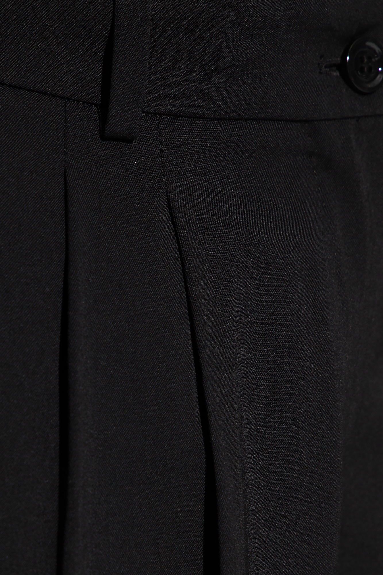 Dolce & Gabbana Wool pleat-front stone trousers