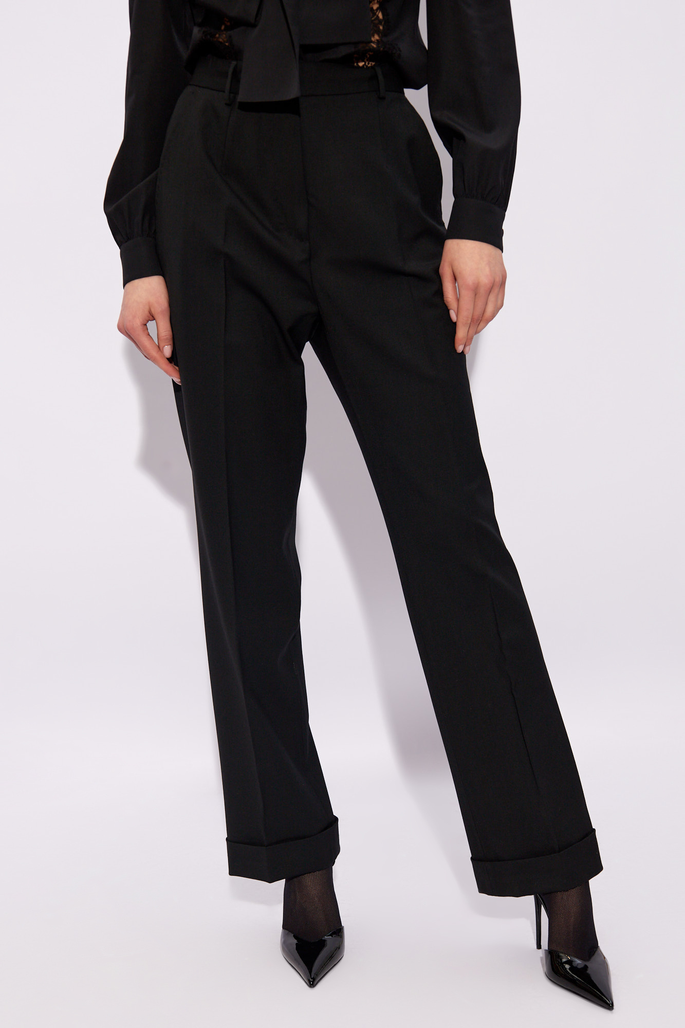 Dolce & Gabbana Wool pleat-front trousers