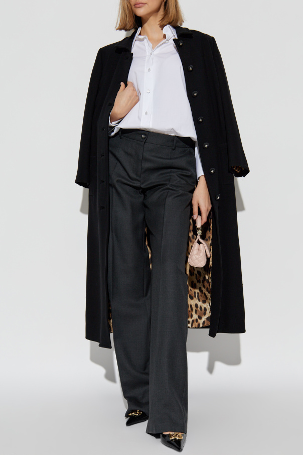 Dolce & Gabbana Wełniane spodnie w kant