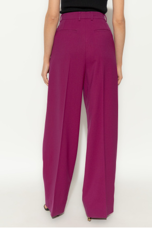 Dolce & Gabbana Pantalones de lana con pliegue