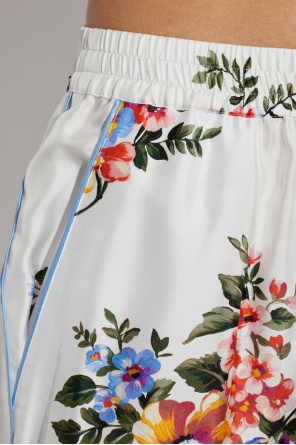 Dolce & Gabbana Silk shorts with a floral motif