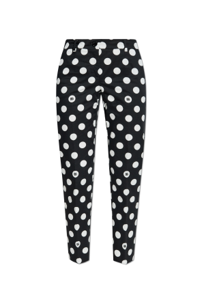 Polka dot patterned trousers