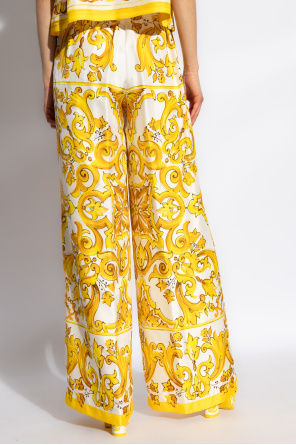 Dolce & Gabbana Spodnie z nadrukiem  `Majolika`
