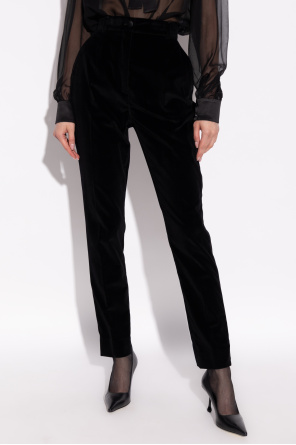 Dolce & Gabbana Velvet pants with side stripes