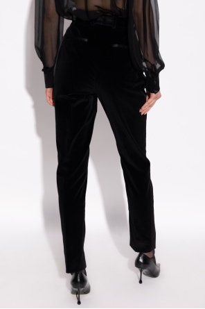 Dolce & Gabbana Velvet pants with side stripes