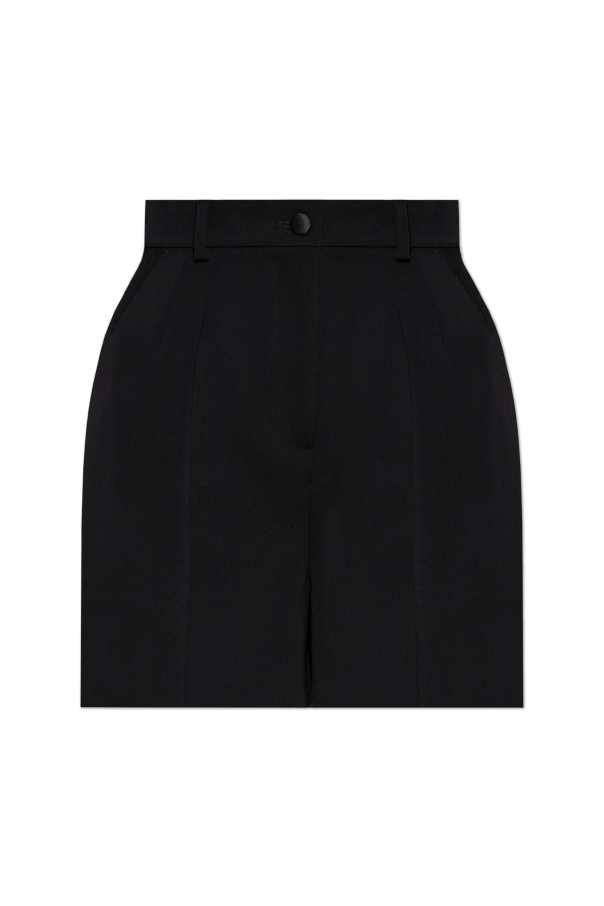 Dolce & Gabbana Wool shorts with satin side stripes