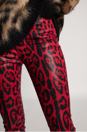 Cozies Up for Fall in Leggings and Buckled Clogs High-waisted trousers