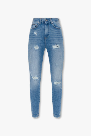 Dolce & Gabbana Blue Jeans For Girl With Iconic Patch